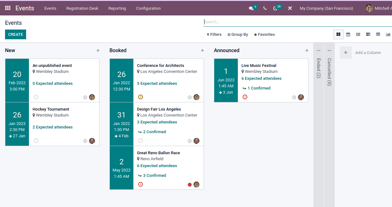 odoo 15 events