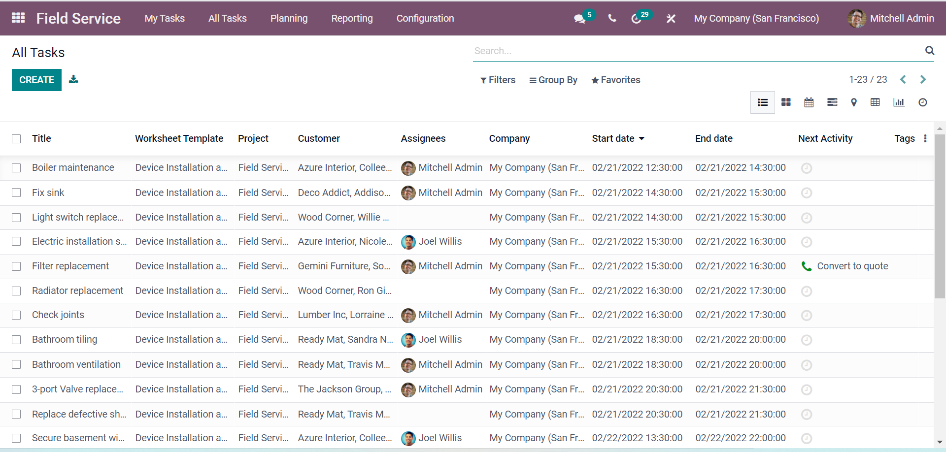 odoo field services