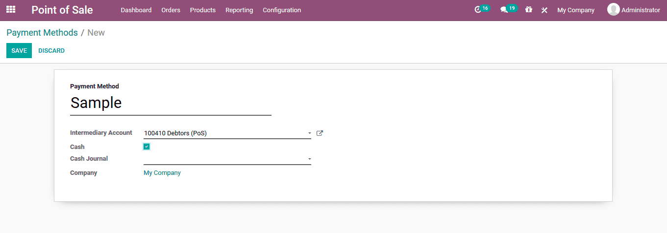 odoo payment Methods