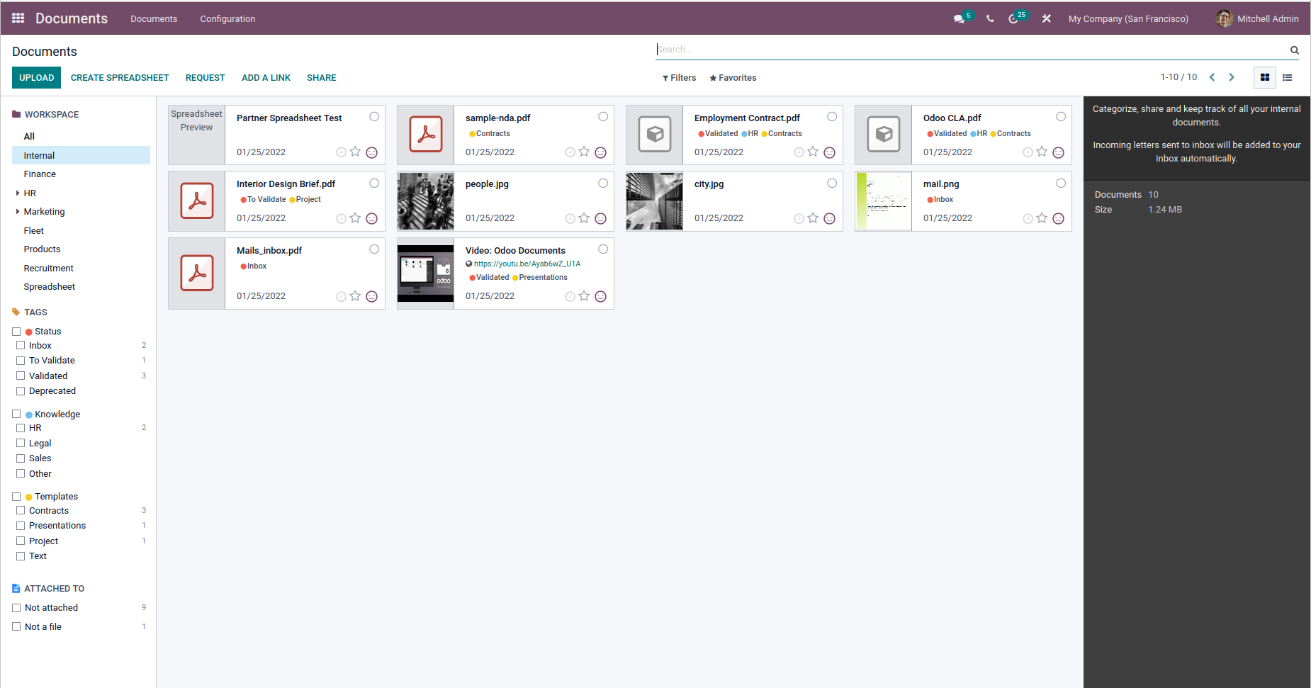 odoo documents