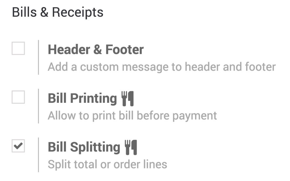 Bill-splitting Option