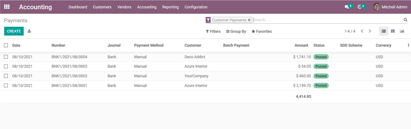 Customer Payments in Odoo 15