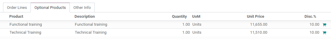Odoo Optional Products