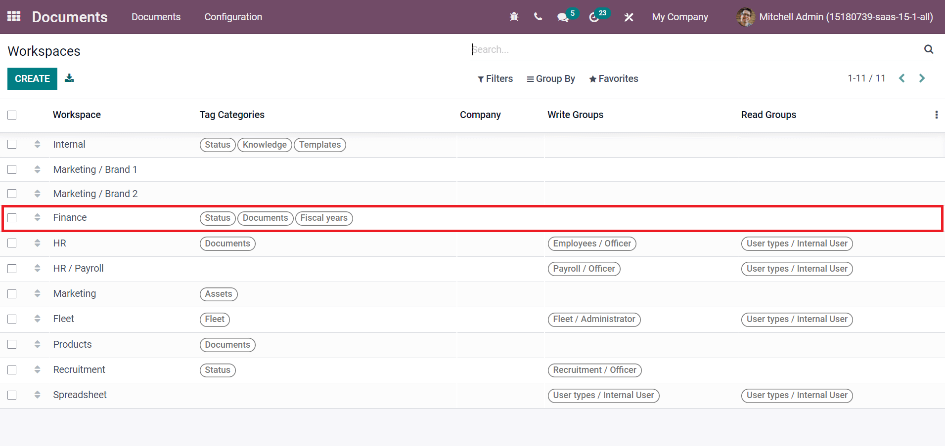 document-module-Finance-workspace 