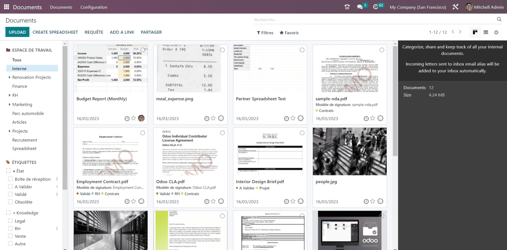 Odoo-documents-module