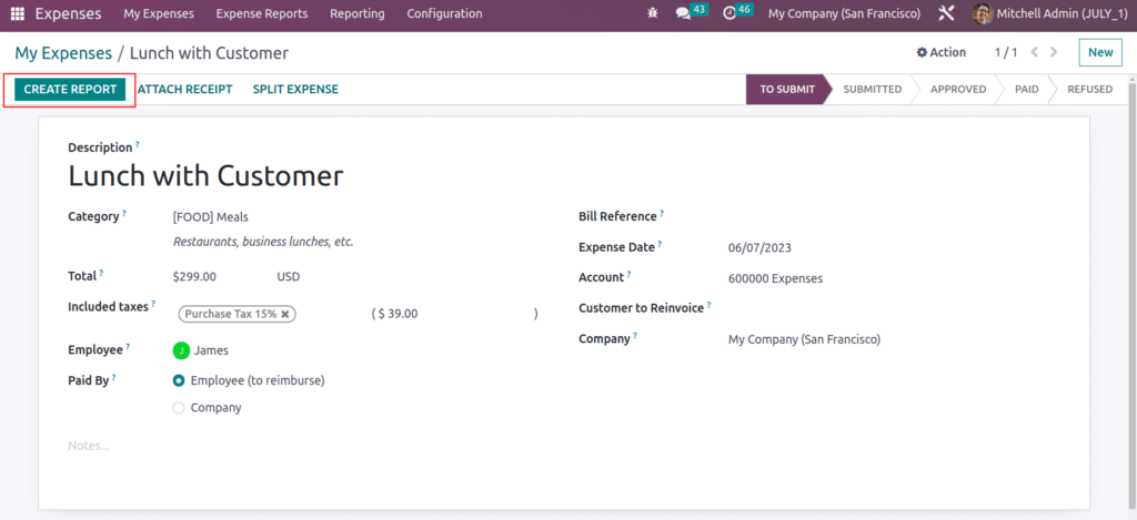 create-the-expense categories-in-odoo